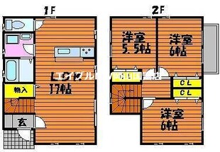 シャトレカタヤマⅡの物件間取画像